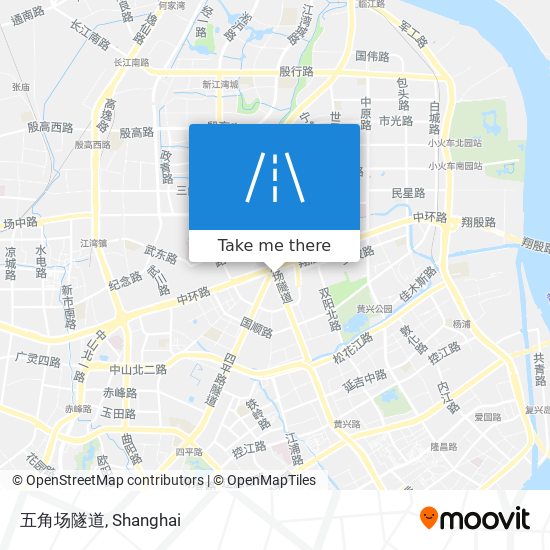 五角场隧道 map