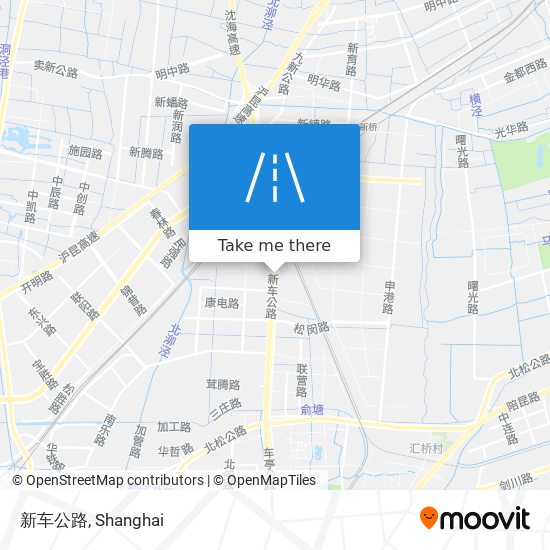 新车公路 map