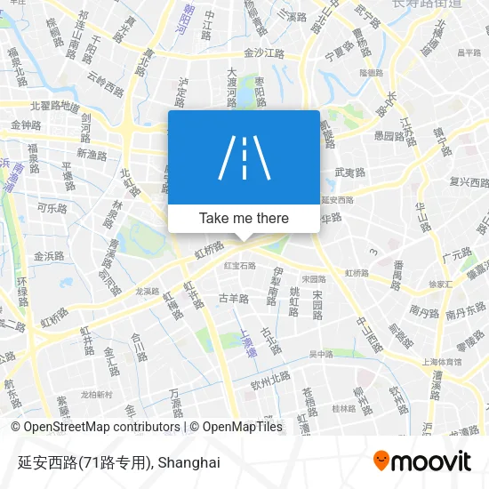 延安西路(71路专用) map