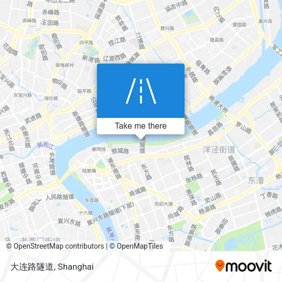 大连路隧道 map