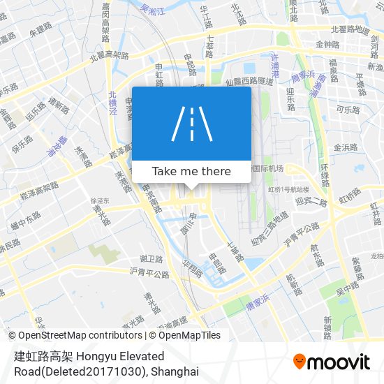 建虹路高架 Hongyu Elevated Road(Deleted20171030) map