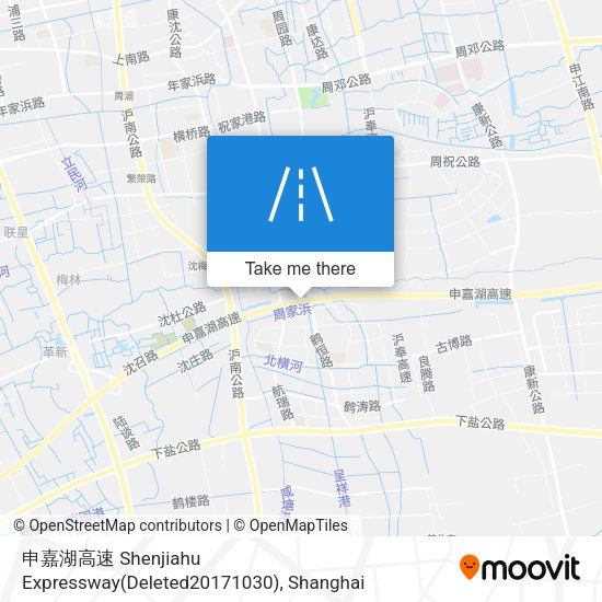 申嘉湖高速 Shenjiahu Expressway(Deleted20171030) map
