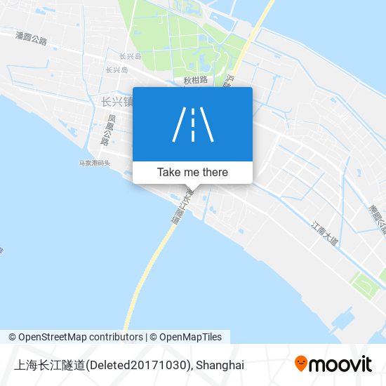 上海长江隧道 map