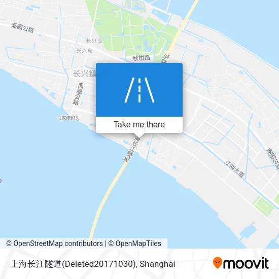 上海长江隧道 map