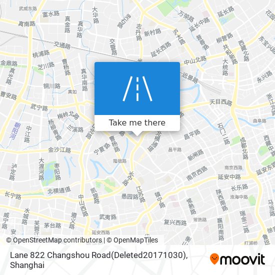 Lane 822 Changshou Road(Deleted20171030) map