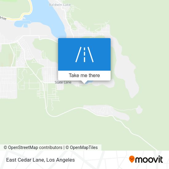 East Cedar Lane map
