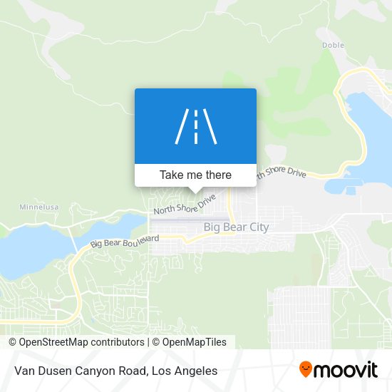 Van Dusen Canyon Road map