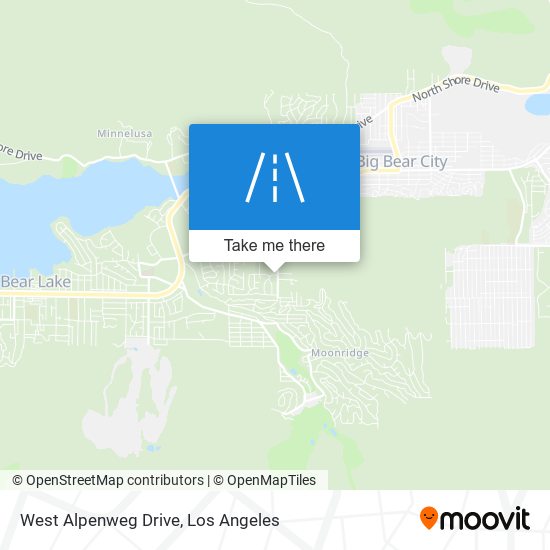 West Alpenweg Drive map