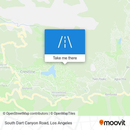 South Dart Canyon Road map
