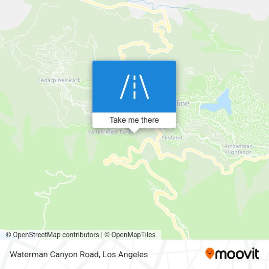 Waterman Canyon Road map
