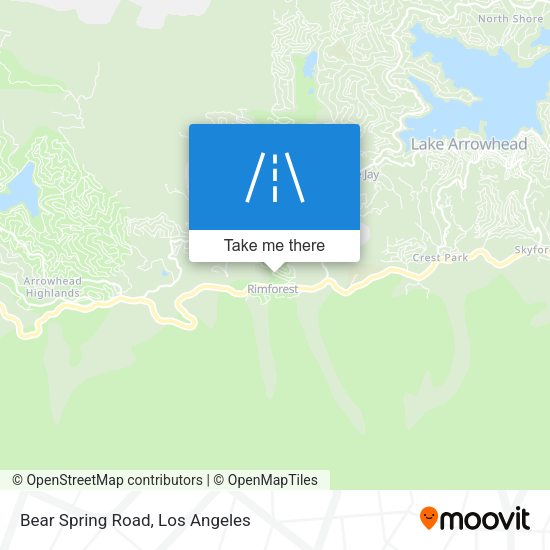 Bear Spring Road map