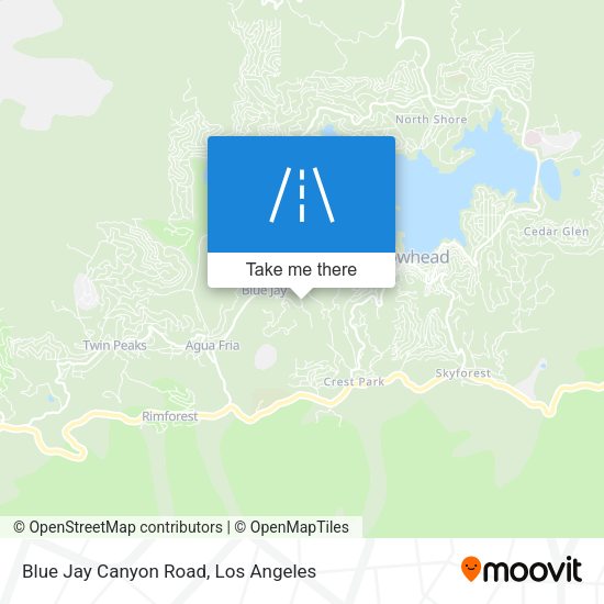 Mapa de Blue Jay Canyon Road
