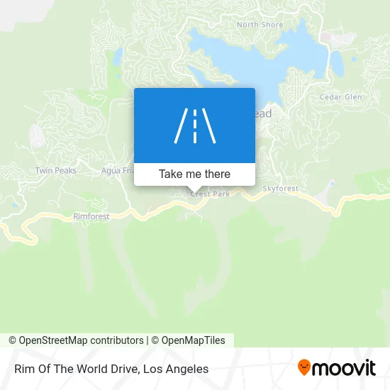 Rim Of The World Drive map