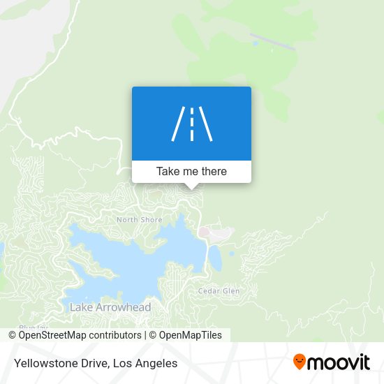 Mapa de Yellowstone Drive