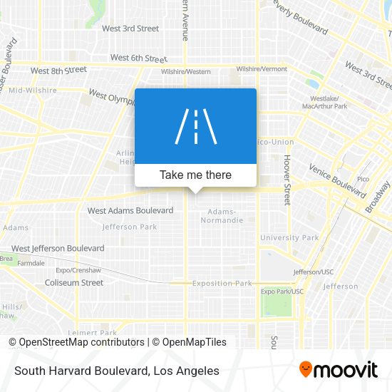 South Harvard Boulevard map