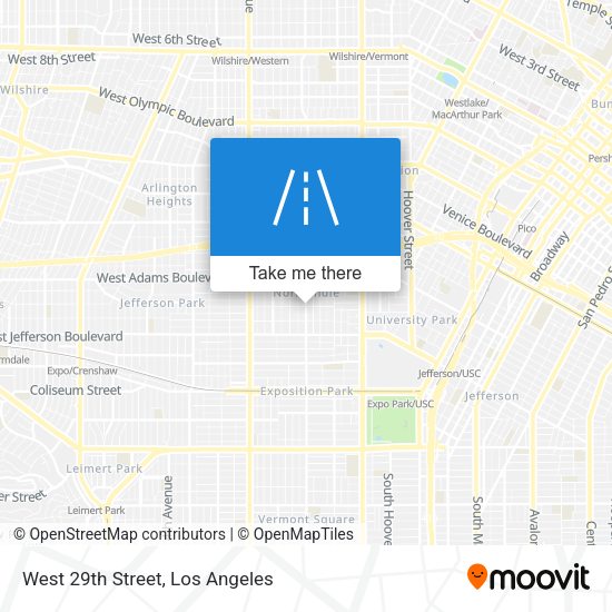 West 29th Street map