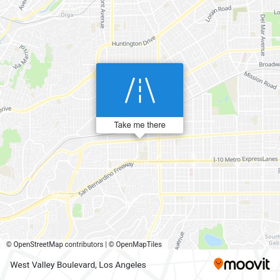 Mapa de West Valley Boulevard