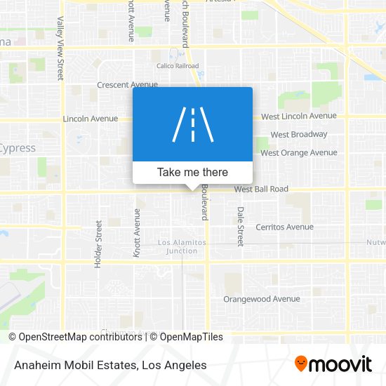 Anaheim Mobil Estates map