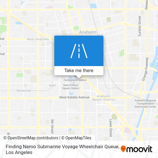 Mapa de Finding Nemo Submarine Voyage Wheelchair Queue
