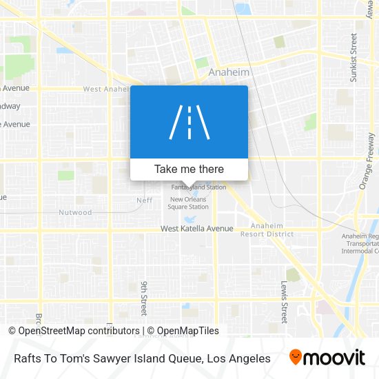 Mapa de Rafts To Tom's Sawyer Island Queue