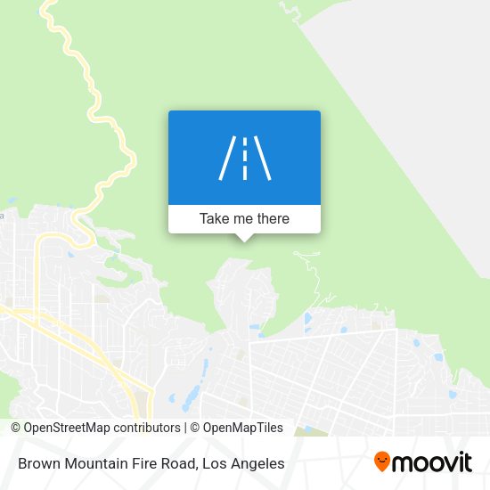 Brown Mountain Fire Road map