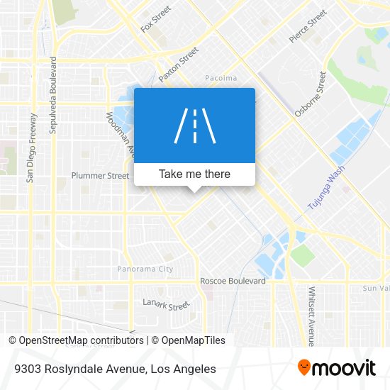 9303 Roslyndale Avenue map