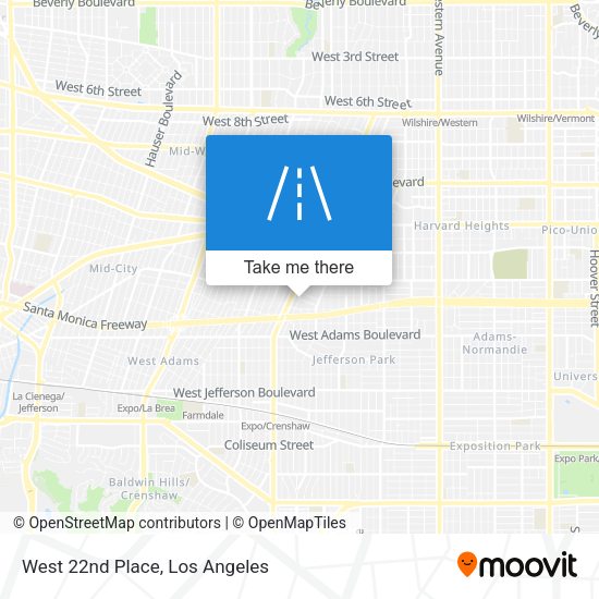 Mapa de West 22nd Place