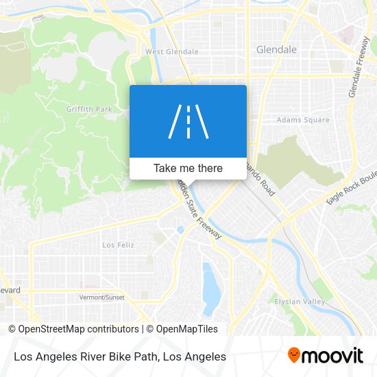 Los Angeles River Bike Path map