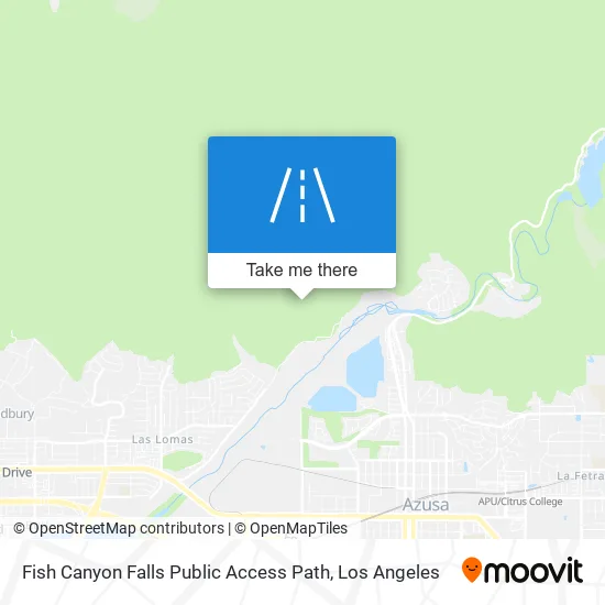 Fish Canyon Falls Public Access Path map