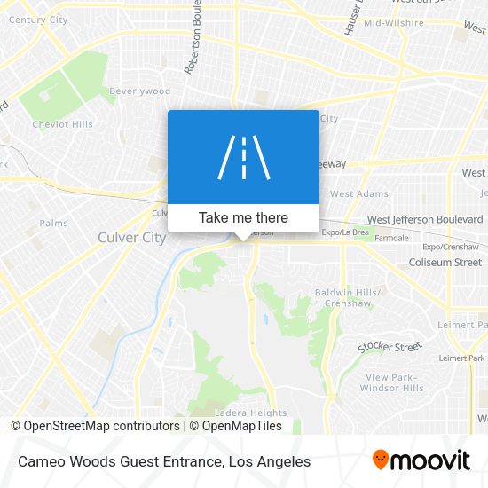Cameo Woods Guest Entrance map