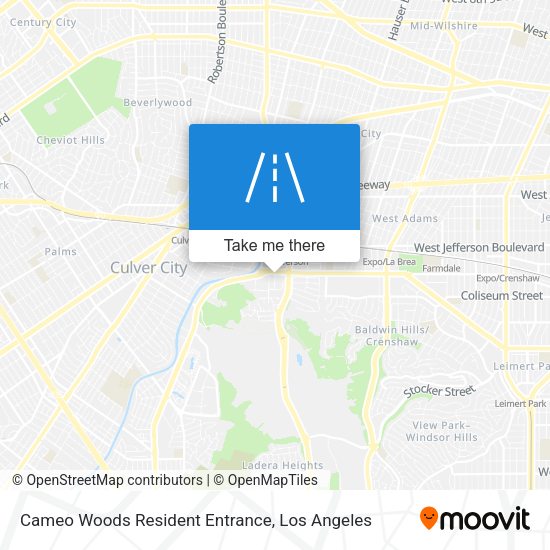 Mapa de Cameo Woods Resident Entrance