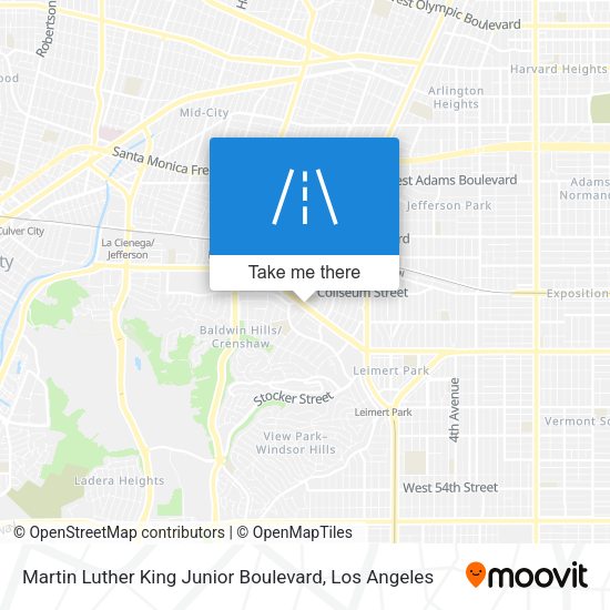 Martin Luther King Junior Boulevard map