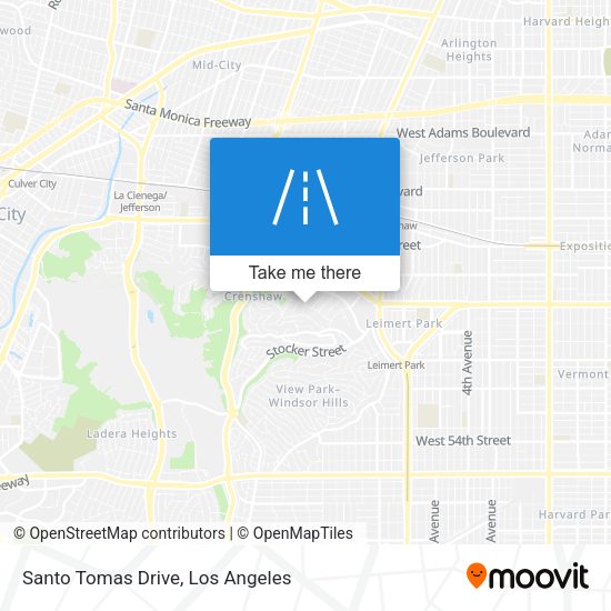 Santo Tomas Drive map