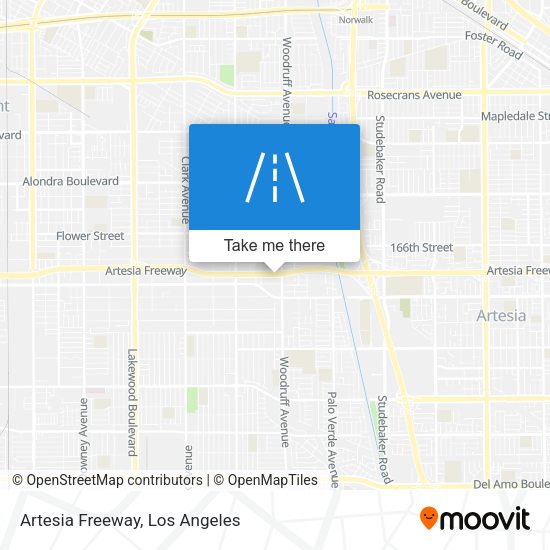 Mapa de Artesia Freeway