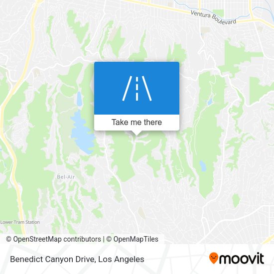 Benedict Canyon Drive map