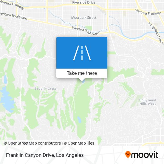 Franklin Canyon Drive map