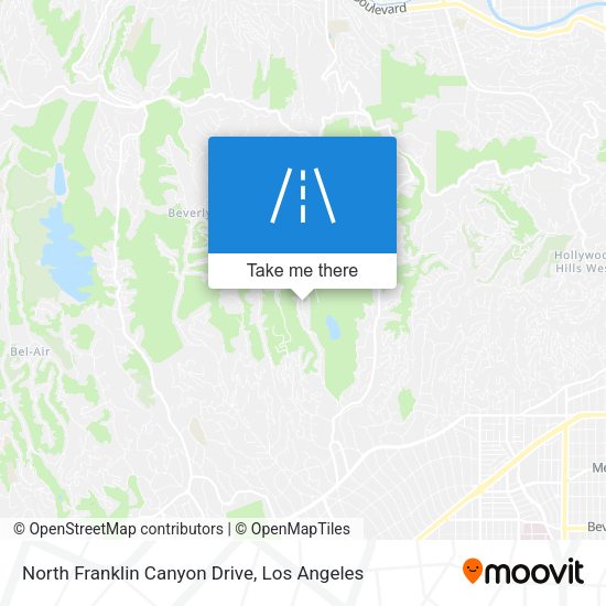 Mapa de North Franklin Canyon Drive
