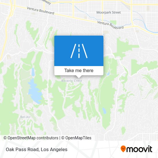Mapa de Oak Pass Road
