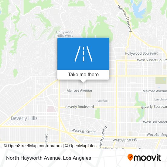 North Hayworth Avenue map