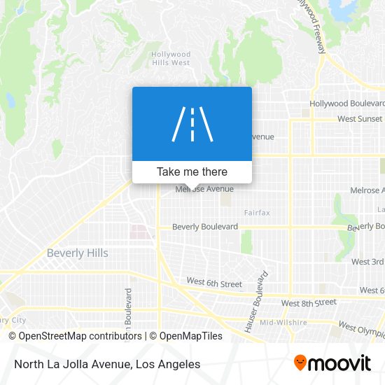 Mapa de North La Jolla Avenue
