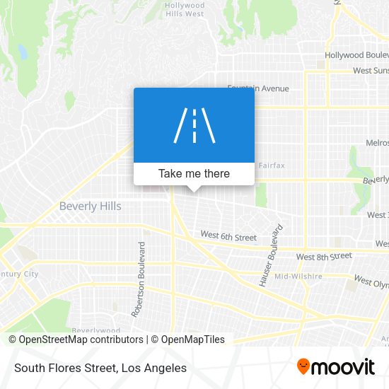 Mapa de South Flores Street
