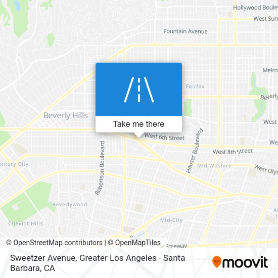 Sweetzer Avenue map