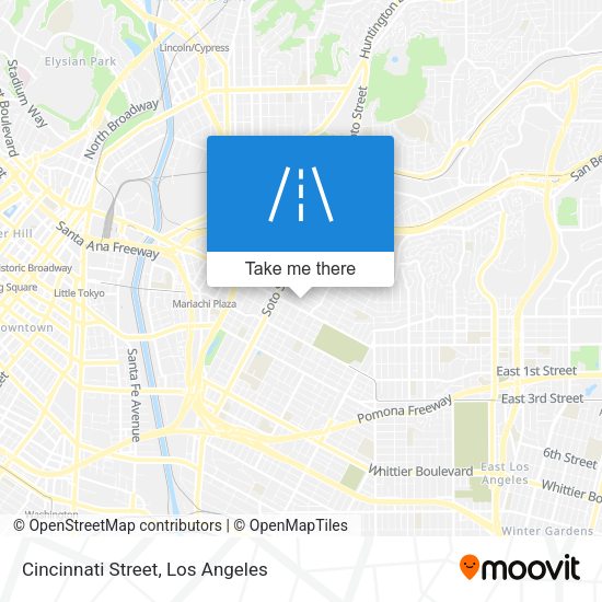 Mapa de Cincinnati Street