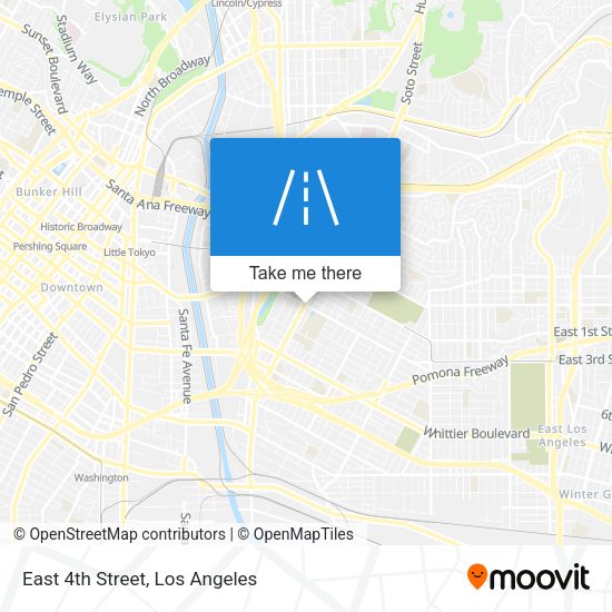 East 4th Street map