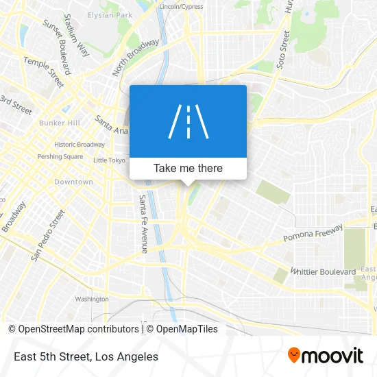 East 5th Street map