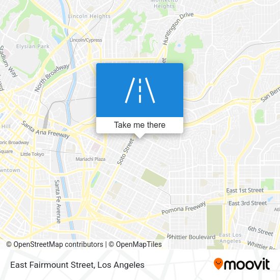 East Fairmount Street map