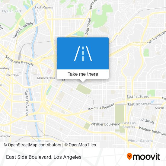 Mapa de East Side Boulevard