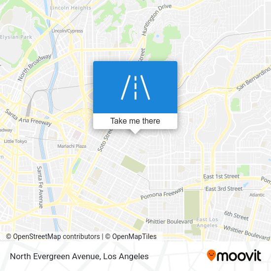 Mapa de North Evergreen Avenue