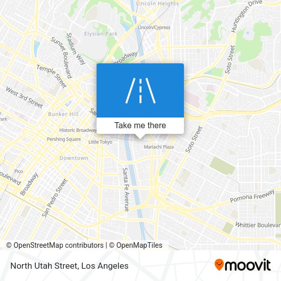 North Utah Street map
