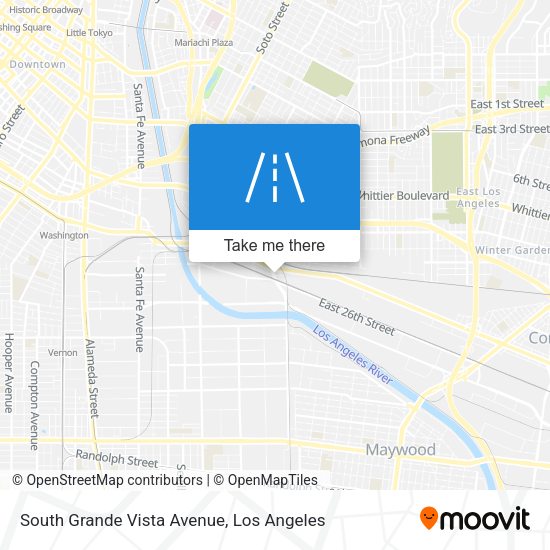 South Grande Vista Avenue map